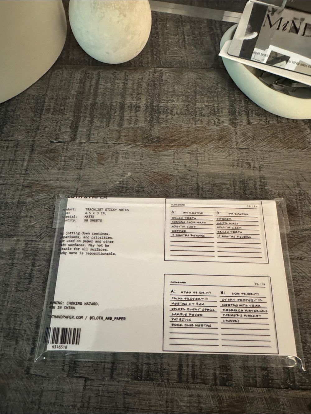 🏷️ NWT Cloth & Paper Tracklist Sticky Notes - Picture 2 of 4